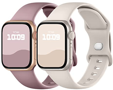 Adepoy 2 Pack Strap Compatible with Apple Watch Straps 49mm 46mm 45mm 44mm 42mm 41mm 40mm 38mm, Soft Silicone Sport Band with Classic Clasp for iWatch SE3 Ultra3/2/1 Series 11 10 9 8 7 6 5 4 3 2 1