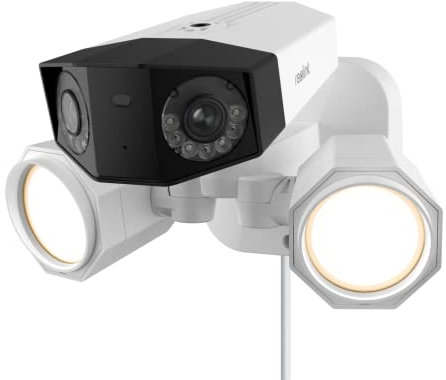 Reolink 4K Dual-Lens Security Camera, 180° Ultra-Wide Angle, 1800 Lumen Floodlight, Human/Vehicle/Pet Detection, Two Way Talk, Waterproof, Duo Floodlight PoE