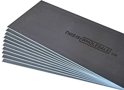 Tile Backer Board 6MM / 10MM / 12MM - Floor OR WALL Rigid Hard Insulation UNDERFLOOR Heating Cement Tile Backer Board 1200MM X 600MM (10mmx5pcs with 75 washers)