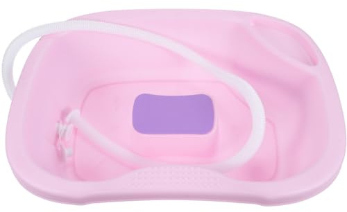 Healifty Portable Shampoo Basin for Bed Hair Washing 17.7X13X4.7 Inch Flat Lying Washbasin for Elderly Pregnant and Bedridden Patients Plastic Hair Washing Tray