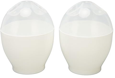 Tonysa 2 Pezzi Microonde Cuociuova Creatore Bracconiere Leggero Portatile Mini Tazza di Cottura Bollente per Uova per la Colazione in