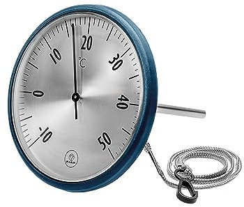 FIAP DialSwim ACTIVE - schwimmendes Thermometer - Teichthermometer - rostfreier Edelstahl - Bequemes Ablesen der Wassertemperatur - Schwimmkörper aus Weichschaum - 0,5 Meter Befestigungsseil - Pool