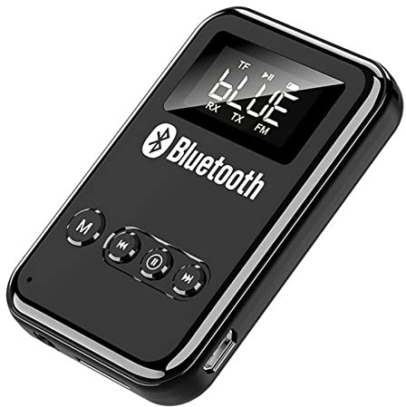 2 en 1 USB Bluetooth V5.0 Transmisor Receptor Inalámbrico Audio Aux Adaptador de Coche
