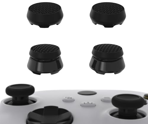 PlayVital Joystick Extender für Xbox, Thumbs Pro Thumbstick Kappen 2 Höhen | Für Xbox Core Controller, für Series X/S & Xbox One, 2 High Raise & 2 Mid Raise Dome, Thumbstick Zubehör, Armor-Schwarz