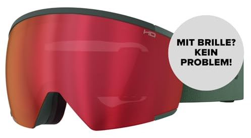 ATOMIC REDSTER L HD Skibrille I Große Ski- & Snowboardbrille mit HD Scheibentechnologie für klare Sicht I Damen- & Herren-Ski-Brille mit Live Fit Rahmen für individuelle Passform
