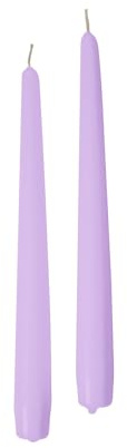Cereria di Giorgio Risthò - Velas cónicas para candelabro, cera, lavanda, 2,2 x 25 cm