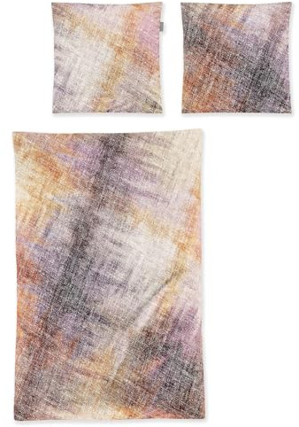 Irisette Flausch-Cotton Bettwäsche Zobel orange 8550 1 Bettbezug 155 x 220 cm + 1 Kissenbezug 80 x 80 cm