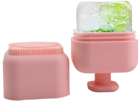 Eiswürfel-Roller, auslaufsichere Silikon-Gesichtsbürste mit Massagegitter, Eisform für Gesicht, Hautpflege, Eiskugeln, Nackenmassage, Eisrollen für Gesicht und Augenschwellungen