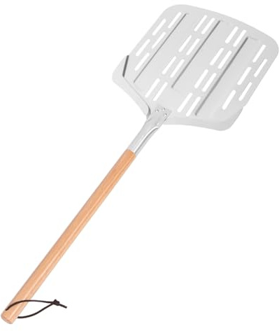 Amosfun Pizza Aluminum Pizza Peel Perforated Paddle for Oven Cake Server Spatula