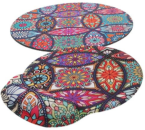 SHOWERORO Tapis De Souris Repose-Poignet Ergonomique 250x225 Mm en Silicone Antidérapant Mémoire De Forme Bureau Maison Lot De 2 Pièces