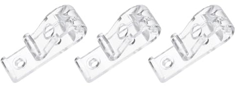 sourcing map 3Pcs 50x15mm Roller Shade Chain and Cord Hold Down, Curtain P Clip Fixation Hook, Bead Chain Tension Device for Roller Blinds, Roman Shades, Clear