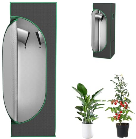 MAYTIIMO Growzelt Pflanzenzuchtzelt Indoor Anbauzelt 40x40x120 cm Grow Tent mit Reflektierender Innenfolie 600D Oxford-Stoff und Stahlrahmen Zuchtzelt Growschrank für Gemüse Blumen und Kräuter
