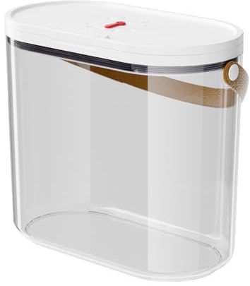 EPWIOR Pet Food Storage Container with Scoop, Flip-up Lid Airtight Container Transparent Dog Food Storage with for Cat & Cat Food Air Tight Food Container (6L)