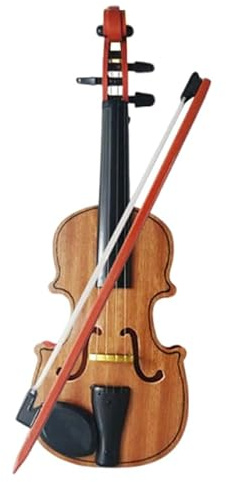 Vaguelly 1 set di violino in legno, giocattolo musicale per bambini principianti, strumento musicale per bambini, violino per bambini, legno