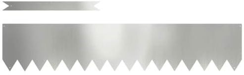 vidaXL Bordure de Pelouse 20 pcs Argent 100 x 0.05 x 20 cm, Idées pour Jardin et terrasse, Bordure Moderne, séparateur extérieur, Bord de Chemin, éléments pour jardiner