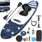 JUMMICO Stand Up Paddling Board, 320cm *80cm*15cm Aufblasbares SUP Board, 2-in-1 Stand Up Paddle Mit Sitz und verstellbarem Paddelbrett, Bis 160kg, Ideal zum Surfen, Angeln, Yoga, Dunkelblau