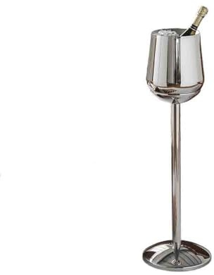 MOOWI Seau à Glace Seau à Glace Vertical créatif sur Pied, Seau à Champagne léger de Luxe, Support de Seau de Refroidissement, Seau à Glace en Acier Inoxydable Garde la Glace Froide et sèche