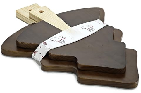 COSE DA CASA Set 2 Taglieri Natalizi in Legno di Bambù Forma Albero di Natale Tagliere Grande e Piccolo per Salumi, Formaggi, Snack – Accessori Cucina Festivi