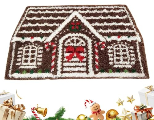 Jul Pepparkakshus Dörrmatta 60 x 90 cm Söt Mjuk Festlig Halkfri