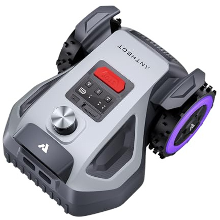 ANTHBOT M5 LiDAR 360° Robot Tondeuse, Fonctionnement Plug-and-Play, 300-500㎡ Recommandée, Cartographie Automatique, Évitement d'obstacles par IA,Taille en U