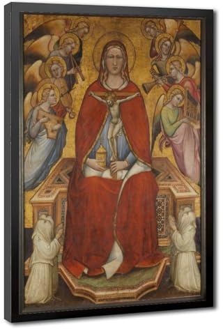 TONITOTA Spinello Aretino-Saint Mary Magdalen Holding A Crucifix; (Reverse) The Flagellation Canvas Art Poster | World-Famous Oil Paintings | Wall Art Picture Prints | 16x24in