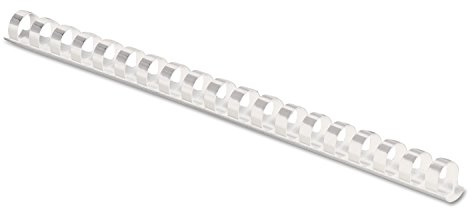 Fellowes 52371 Plastic Comb Bindings, 3/8-Inch Diameter, 55 Sheet Capacity, White, 100 Combs/Pack