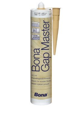 bona Gap Master è un mastice senza silicone nei colori dei vari legnami, ideale per stuccare parquet, battiscopa e tutte le superfici in legno, inodore ed atossico (Ciliegio)