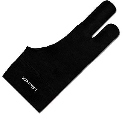 XPPen Professional Artist Glove 2-Fingers Glove for Graphics Drawing Tablet Graphic Monitor Suitable for Right Hand and Left Hand (Size S) Black