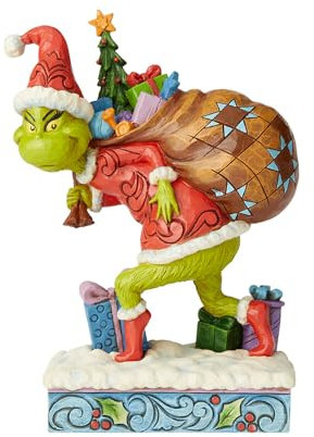 Grinch In Zehenspitzen mit Geschenkbeutel, Harz, Mehrfarbig, Einheitsgröße