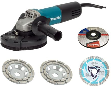 Makita/Trongaard - Betonschleifer/Sanierungsfräse/Winkelschleifer-Set 125mm 840W
