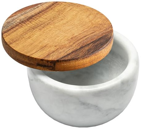 Caja de sal con tapa de mármol