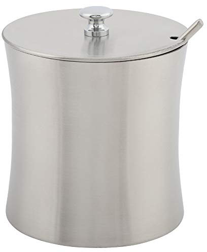 Stronerliou - Azucarero de acero inoxidable para especias, sal, pimienta, condimento, tarro con cuchara