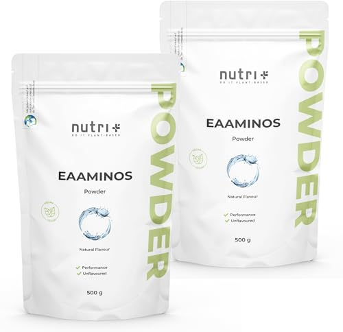 Nutri + EAA Pulver Neutral 1 kg hochdosiert + vegan - 9 essentielle Aminosäuren - 1000 g Natural ohne Süßstoff, Zusatzstoff & künstlichen Geschmack