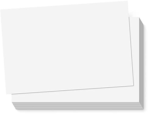 S&O 300 gsm 4 x 6 tum vykortspapperskort (båda sidor tomma) för konst eller tydliga tack för post — set med 60 vita tomma inbjudningsblad, skrivbara brevpappersset, bulk gratulationskort paket