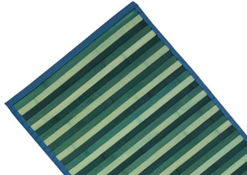 BIANCHERIAWEB Bambus Teppich Degradè Hellblau, Kücheläufer 50x290 cm, Küchenteppich rutschfest 100% Bambus, Küchenspur aus strapazierfähigem Material, nimmt Keine Flecken auf