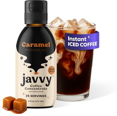 Javvy Cold Brew Coffee Concentrate Instant Coffee, Caramel