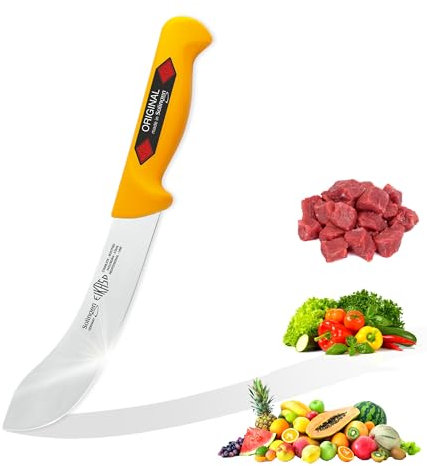 EIKASO Solingen Abhäutemesser 18cm Klinge aus Molybdänstahl 1.4116 mit rutschfestem ergonomischen Griff Metzgermesser Schlachtermesser Germany