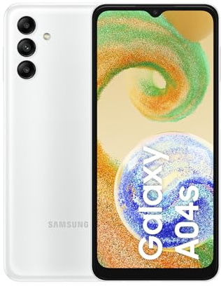Samsung Galaxy A04S, Téléphone Mobile 4G 6,5, 32GB, Carte SIM Non Incluse, Android, Version FR, Blanc