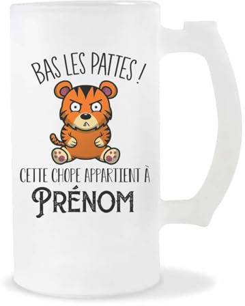 Planetee Chope Personnalisable Pas Touche (Tigre)