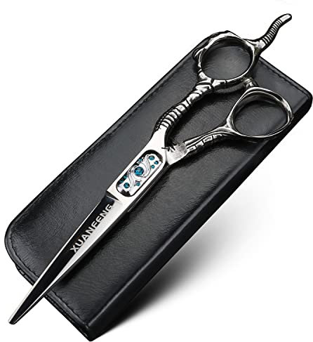 JP440C Pince à cheveux avec poignée en tête de mouton 6 pouces en acier professionnel Ciseaux de coupe de cheveux et ciseaux à effiler, outils de modelage de cheveux