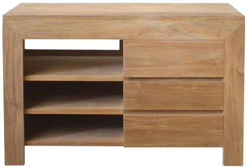 Teako Design Waschbeckenunterschrank Pajala aus Teakholz, Badezimmerschrank, Badezimmermöbel, Nachhaltiges Teakholz, Langlebiger Waschplatzgestaltung, Elegantes Badezimmermöbel (150)