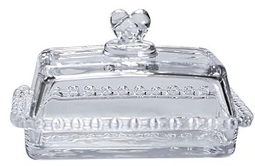 Beurrier Beurrier en verre avec couvercle et poignée facile à saisir, plateau rectangulaire Transparent avec couvercles for la maison Décoration de cuisine