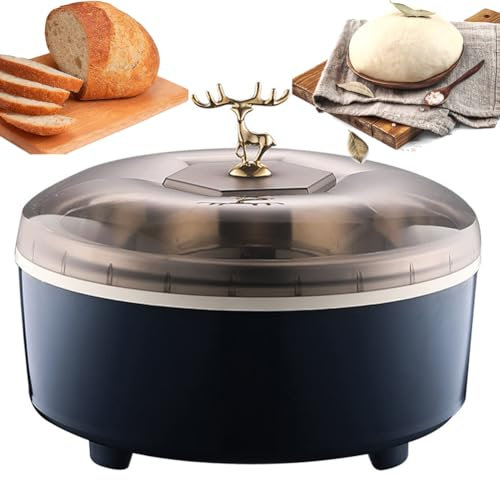 Bread Fermentation Machine With Stainless Steel Liner - 5L Dough Proofer for Bread, Buns, Yogurt - Automatic Thermostatic Tank with Adjustable Temperature & Timing - Blue