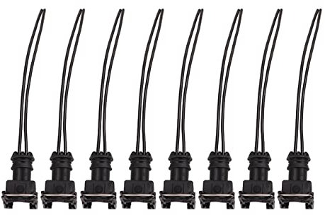 8 Stück Einspritzdüsen-Stecker, Verkabelungsstecker, Clips, Geschnittener Spleißstil, EV1 8 EV1 RC ABS