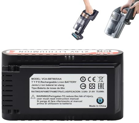 MXJFYY 21.6V 3.5Ah Replacement Battery for Samsung Jet 75, Jet 90 Series Cordless Stick Vacuum Cleaner Battery, Li-ion Battery Compatible with VCA-SBT90/XAA Model