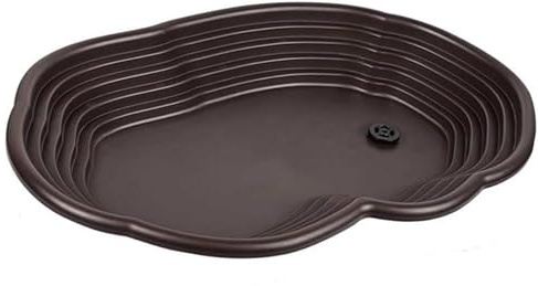 MLordoarf Plat d'eau Tortue avec Rampe et Plate-Forme, Bol d'alimentation pour Reptiles, Facile à changer l'eau, Intégrée l'aménagement paysager
