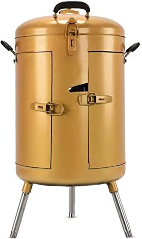 NESPIQ Barbecue Au Charbon De Bois Barbecue À Charbon De Bois Portable Barbecue Extérieur Cuisson Barbecue Vertical en Acier Inoxydable pour Camping Pique-Nique Barbecue De Camping(Gold)