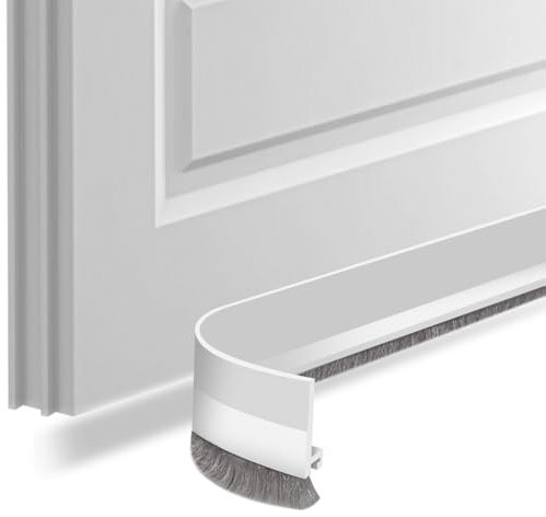 Türdichtung Selbstklebend Türbürste Abdeckleisten Bürstendichtung Dichtung Leiste Bürste Zimmertürdichtung Durchzugstopper Zugluftstopper türabdichtung（Weiß-3cm）