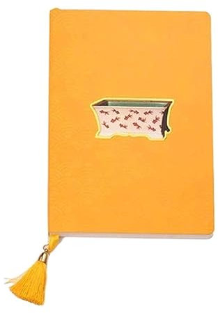 Notizbuch Nachfüllbar Tagebuch Notizbuch Mit Hohlen Notizen for Studenten Im Antiken Stil, Illustrationen, Tragbares Kontobuch, Notizbuch Aus Liniertem Papier, Gelb Reisetagebuch Universitäts Notizen