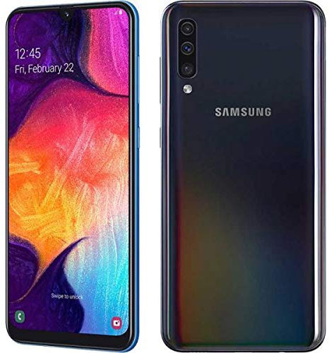 Samsung Galaxy A50 128GB Dual-SIM Noir EU [16,21cm (6,4) OLED Display, Android 9.0, 25+5+8MP Triple Hauptkamera] (Reconditionné)